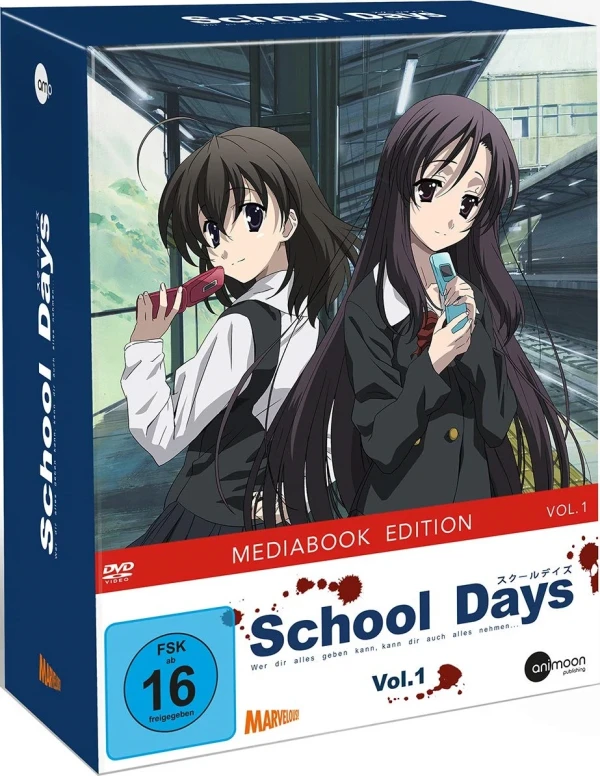 School Days: Wer dir alles geben kann, kann dir auch alles nehmen ... - Vol. 1/3: Limited Mediabook Edition + Sammelschuber