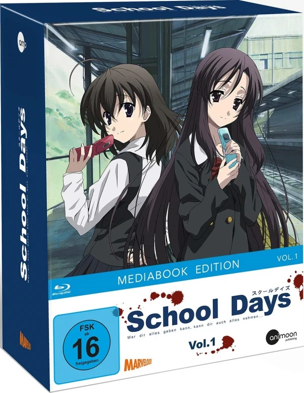 School Days: Wer dir alles geben kann, kann dir auch alles nehmen ... - Vol. 1/3: Limited Mediabook Edition [Blu-ray] + Sammelschuber