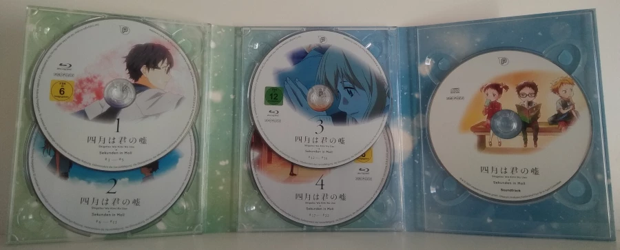 Sekunden in Moll - Shigatsu Wa Kimi No Uso - Komplett-Box, 5 Blu-ray